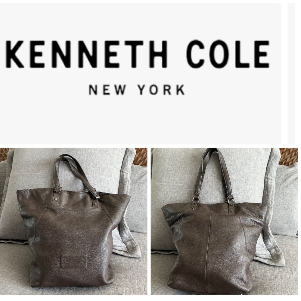 Kenneth Cole New York Brown Genuine Leather Tote Bag